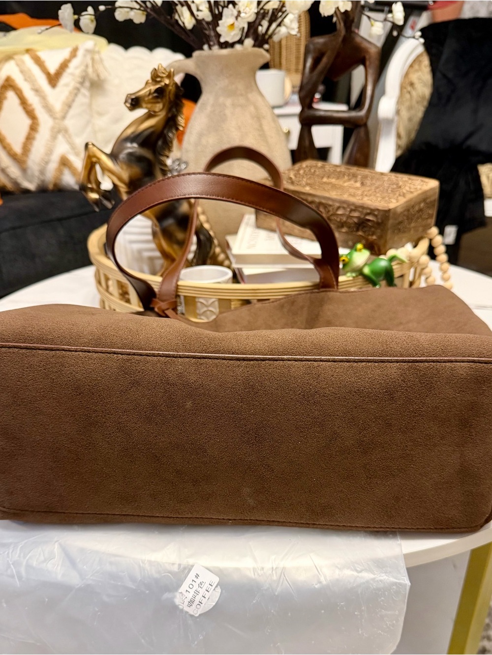 ALO Yoga Brown Suede Tote Bag - Picture 11 of 14